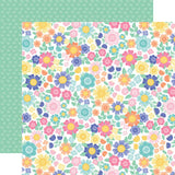 Echo Park My Little Girl Bright Floral Patterned Paper