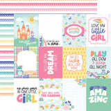 Echo Park My Little Girl 3x4 Journaling Cards Patterned Paper