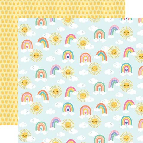 Echo Park My Little Girl Sunshine And Rainbows Patterned Paper