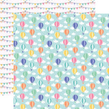 Echo Park My Little Girl Hot Air Balloon Sky Patterned Paper