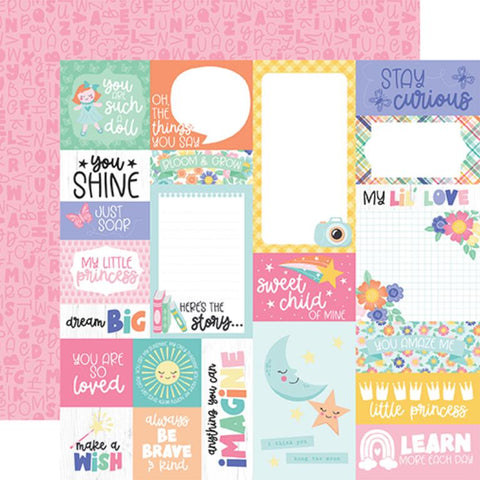 Echo Park My Little Girl Multi Journaling Cards Patterned Paper