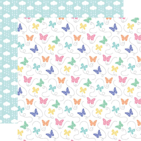 Echo Park My Little Girl Lovely Butterflies Patterned Paper