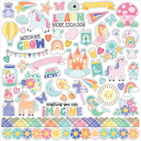 Echo Park My Little Girl Element Sticker Sheet