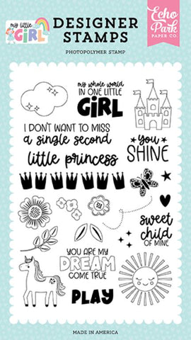 Echo Park My Little Girl Sweet Child Of Mine Designer Stamp Set