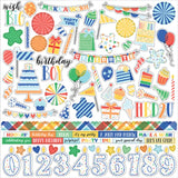Echo Park Make A Wish Birthday Boy Element Sticker Sheet