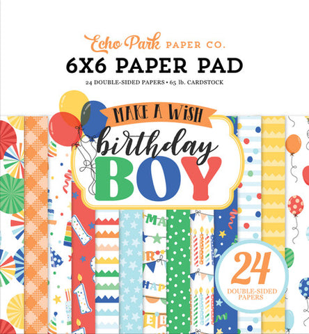 Echo Park Make A Wish Birthday Boy 6x6 Paper Pad