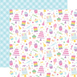 Echo Park Make A Wish Birthday Girl Let's Eat Cake Patterned Paper