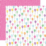 Echo Park Make A Wish Birthday Girl Birthday Girl Balloons Patterned Paper