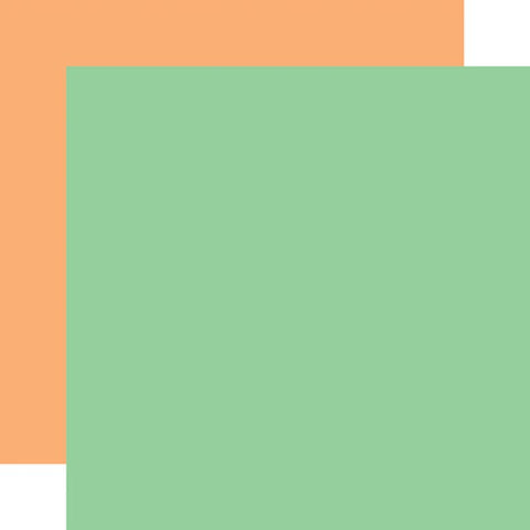 Echo Park Make A Wish Birthday Girl Green / Orange Coordinating Solid