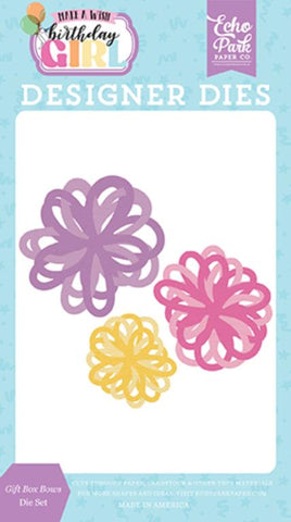 Echo Park Make A Wish Birthday Girl Gift Box Bows Designer Die Set