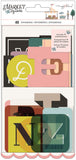 American Crafts Maggie Holmes Market Square Alphabet Ephemera Embellishments