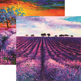 Reminisce Nature's Reflection Purple Fields Patterned Paper