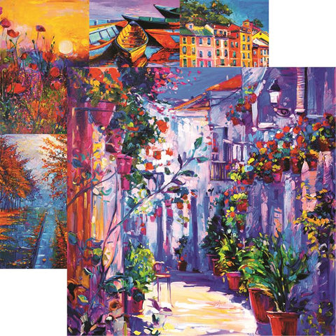 Reminisce Nature's Reflection Streets in Bloom Patterned Paper