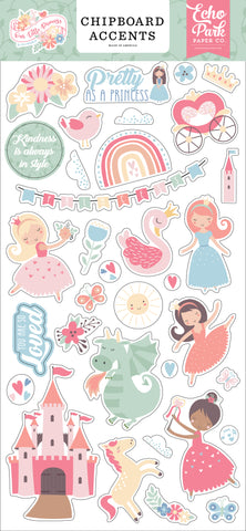 Echo Park Our Little Princess 6x13 Chipboard Accents Embellishments
