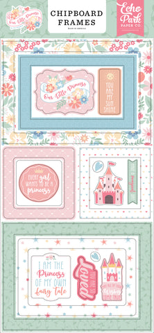 Echo Park Our Little Princess 6x13 Chipboard Frames Embellishments
