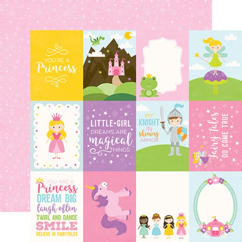 Echo Park Perfect Princess 3X4 Journaling Cards Patterned Paper