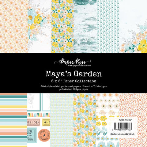Paper Rose Studio Maya's Garden 6x6 Paper Collection