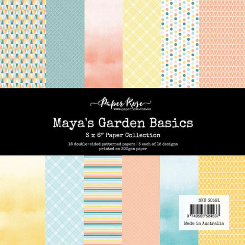 Paper Rose Studio Maya's Garden Basics 6x6 Paper Collection