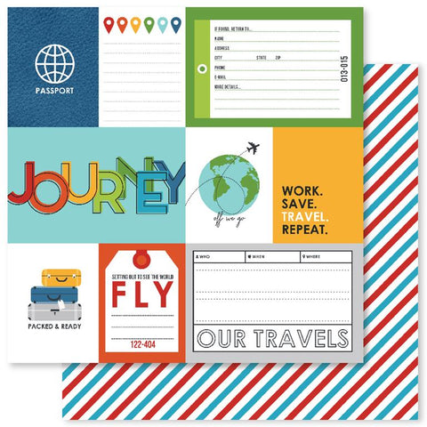 Paper Rose Studio Are We There Yet Paper A Patterned Paper