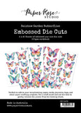 Paper Rose Studio Rainbow Garden Butterflies Embossed Die Cut Embellishments