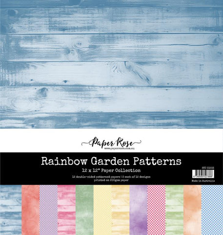Paper Rose Studio Rainbow Garden Patterns 12x12 Paper Collection