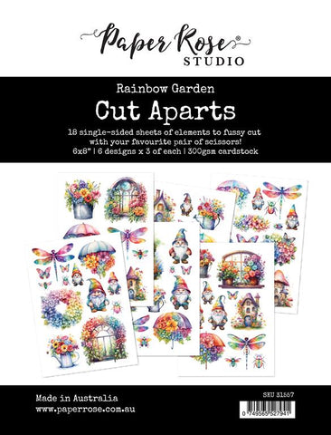 Paper Rose Studio Rainbow Garden Cut Aparts Paper Pack