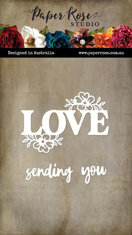 Paper Rose Studio Wedding Blooms Layered Love Word Metal Cutting Die
