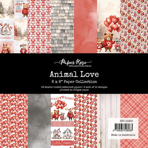 Paper Rose Studio Animal Love 6x6 Paper Collection
