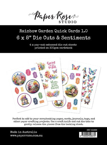 Paper Rose Studio Rainbow Garden 1.0 6x8" Die Cuts & Sentiments