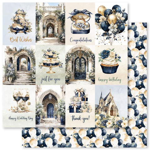 Paper Rose Studio Wedding Blooms Paper E Patterned Paper