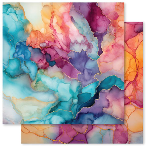 Paper Rose Studio Inky Colour Paper B Patterned Paper