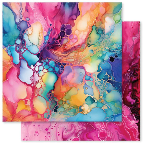 Paper Rose Studio Inky Colour Paper C Patterned Paper