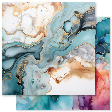 Paper Rose Studio Inky Colour Paper E Patterned Paper