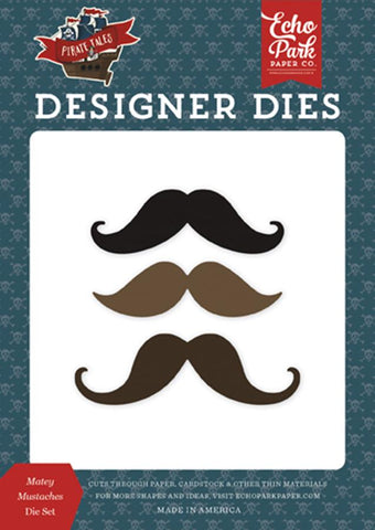 Echo Park Pirate Tales Matey Mustaches Designer Die Set