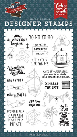 Echo Park Pirate Tales Land Ho Designer Stamp Set