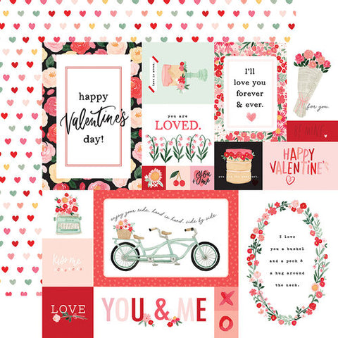 Carta Bella My Valentine Multi Journaling Cards Patterned Paper