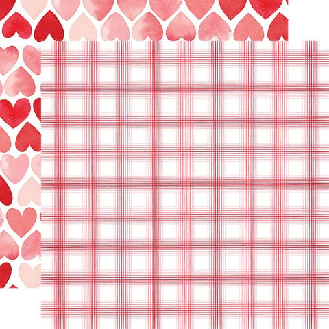 Carta Bella My Valentine Sweetheart Plaid Patterned Paper