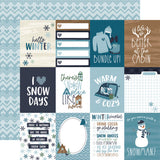 Echo Park Snowed In 3x4 Journaling Cards Patterned Paper