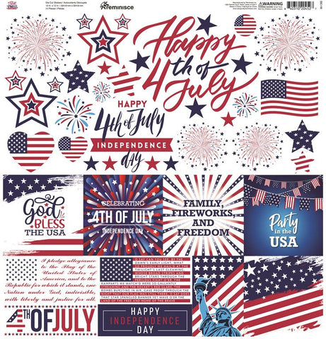 Reminisce Star Spangled Celebration 12x12 Sticker Sheet