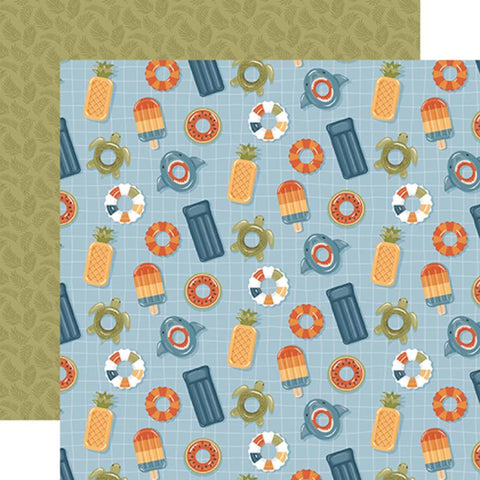 Echo Park Summer Vibes Pool Pals Patterned Paper
