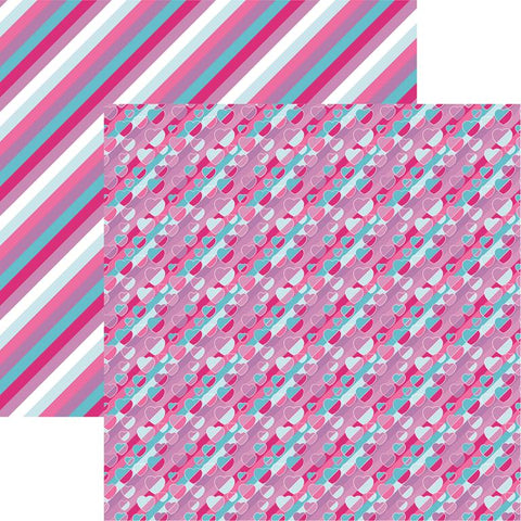 Reminisce Think Pink! I Heart You Patterned Paper