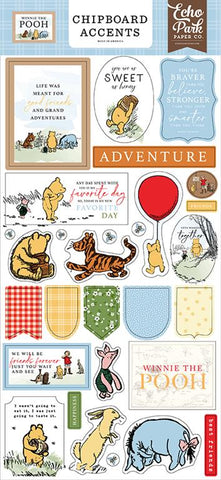 Echo Park Winnie The Pooh 6x13 Chipboard Accent Embellishments