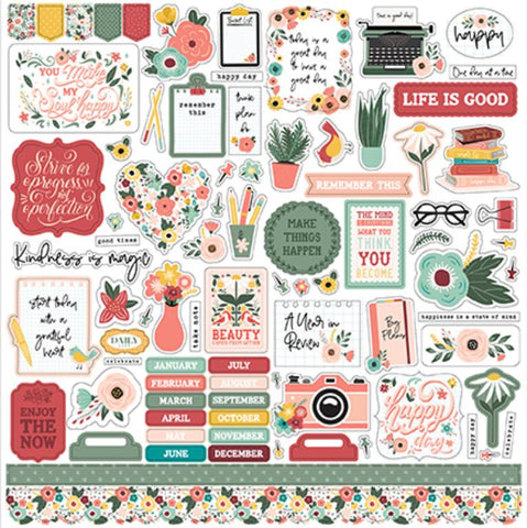 Echo Park Year In Review Element Sticker Sheet