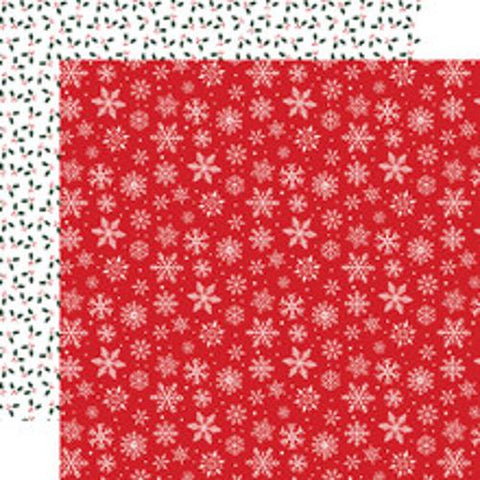 Echo Park Nut Cracker Christmas Sugar Plum Snowflakes Patterned Paper