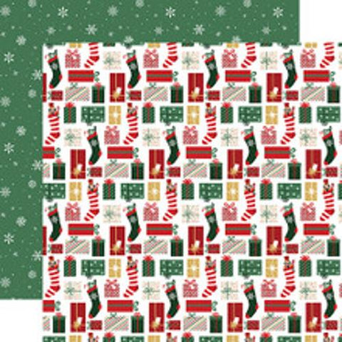Echo Park Nut Cracker Christmas Presents and Stockings Patterned Paper