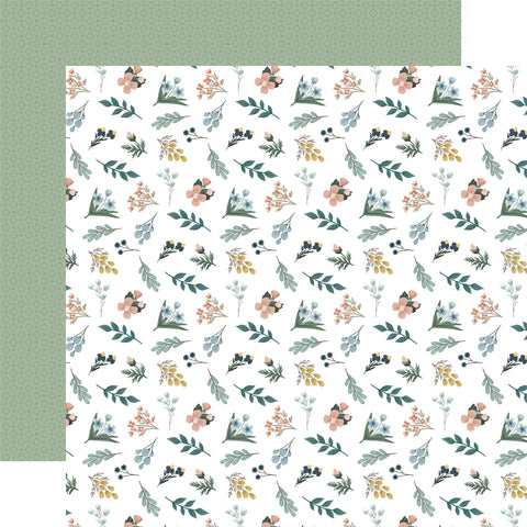 Carta Bella Winter Wonderland Snow Day Stems 12x12 Patterned Paper