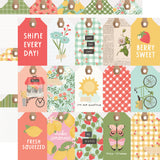 Simple Stories Pink Lemonade Tag Elements 12x12 Patterned Paper