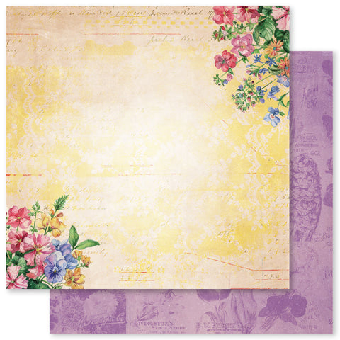Paper Rose Studio Flower Shoppe Basics - Paper F 12x12 Patterned Paper