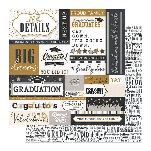 PhotoPlay Paper The Graduate - All The Details Patterned Paper