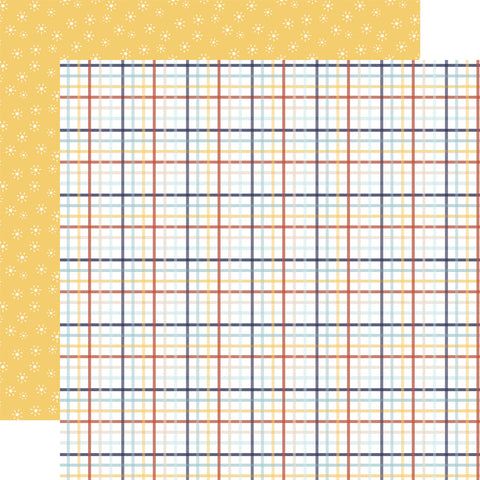 Echo Park Baby On Board It's A Boy Sweet Boy Plaid 12x12 Patterned Paper